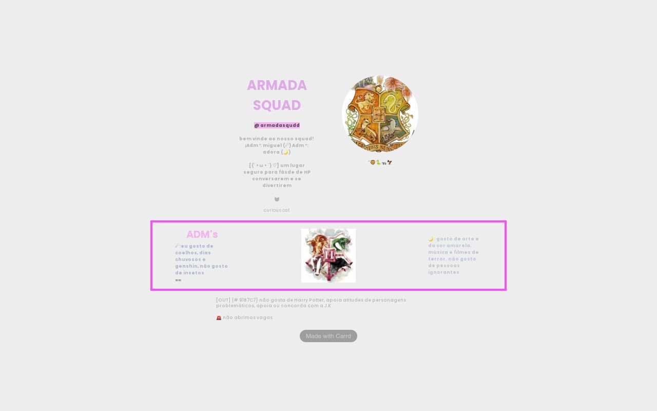 Carrd profile picture for @armada